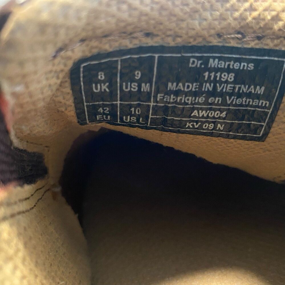 Dr. Martens 11198 Brown Pebbled Leather Slip On Loafers Shoes Doc Men's Size 9 - Picture 11 of 11